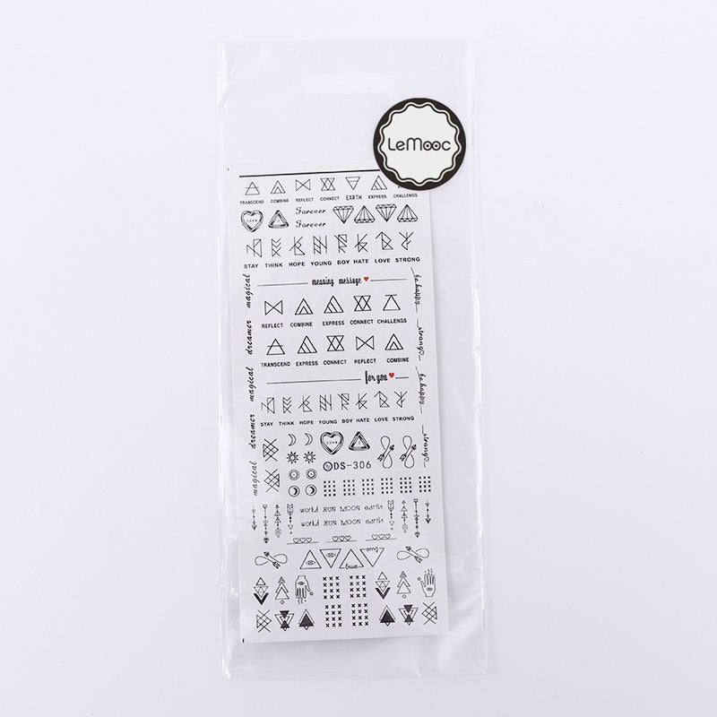 Geometric DIY Art Nail Polish Stickers